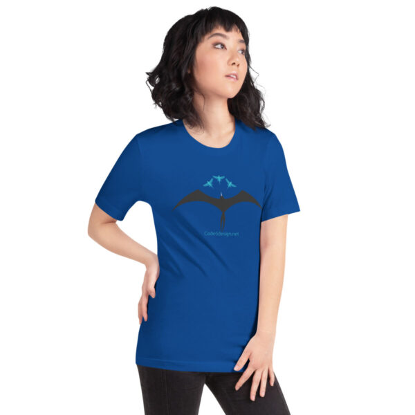 Frigatebird chasing flyingfish Unisex t-shirt - Image 4